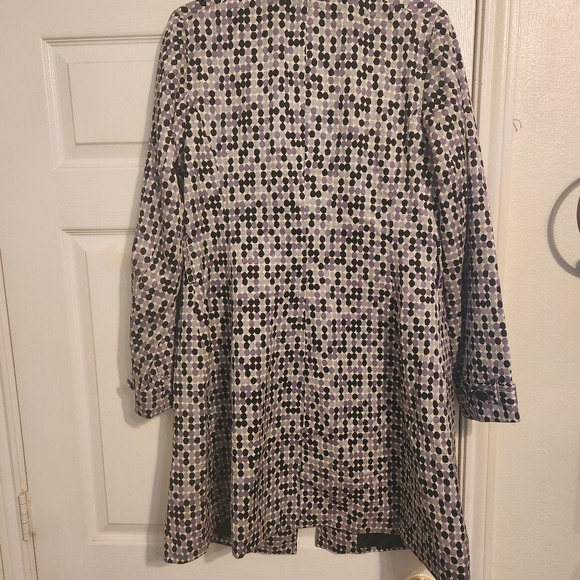 Apt 9 Lavender Dotted Trench Coat/Jacket - Picture 7 of 7